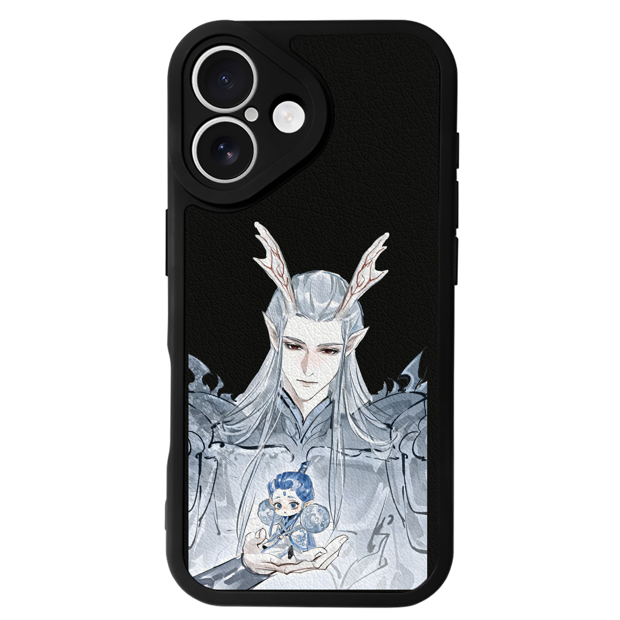 （画像用） Ne Zha 2 ナタ 魔童の大暴れ 【iPhone 16シリーズ対応】シリコンスマホケース（レザー調） 材質：シリコン